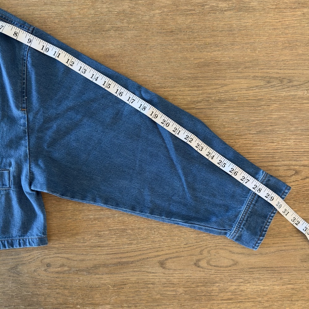 Xirena Paley Cropped Denim Boxy Oversized Jacket-Blue Jay-Womens Sze S-NWOT $345 - Picture 13 of 16